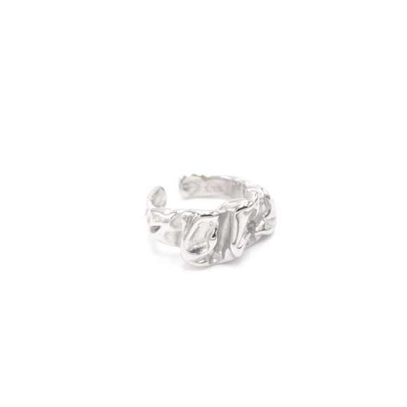 Stainless Steel Chunky Silver Ring - DARING