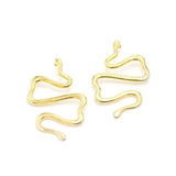 14K Gold Plated Swirl Irrglar Earrings