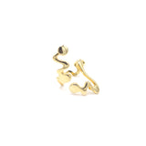 14K Gold Plated Swirl Irrglar Ring