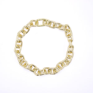 14K Gold Plated Oversized Square Link Necklace - CHUNKY