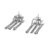 Titanium Steel Folded Drop Chain Earrings - ENTHRALLING