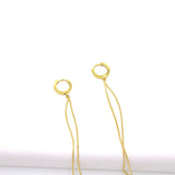 18K Gold Plated Chain Drop Long Tassel Earrings - GLAM