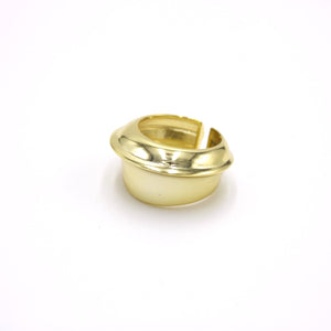 18K Gold Plated Thick Band With Ledge Ring - ION