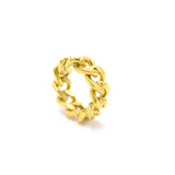 18K PVD Gold Plated Thick Cuban Chain Ring - PASSION