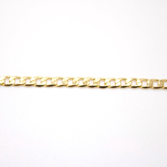 Gold Filled Curb Link Anklet - QUEEN