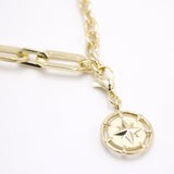 18K Gold Plated Chain Necklace With Removable Pendant - SARAA