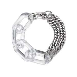 Titanium Steel + Acrylic Link Bracelet - SPORTY