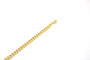 18K PVD Gold Plated Stainless Steel Cuban Chain Anklet - BABYGIRL STEPPIN'