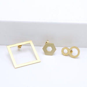 3 Pairs of Mix and Match Stud Earrings - TRINITY