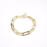 Gold or Silver Medium Paperclip Link Bracelet - VANESSA