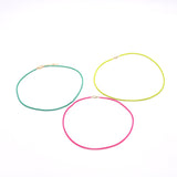 Colorful Enamel Chain (Yellow, Green or Hot Pink) - YEA